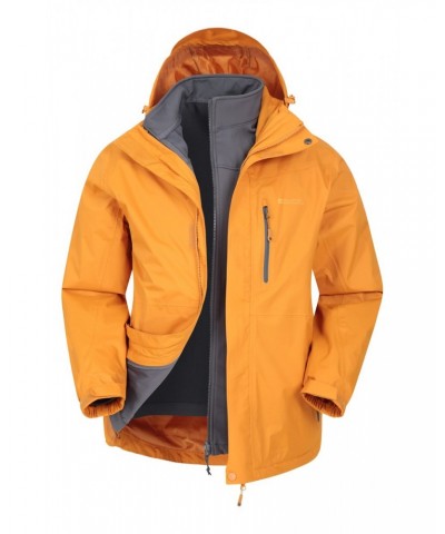 Bracken Extreme 3 in 1 Mens Waterproof Jacket Mustard $55.50 Jackets