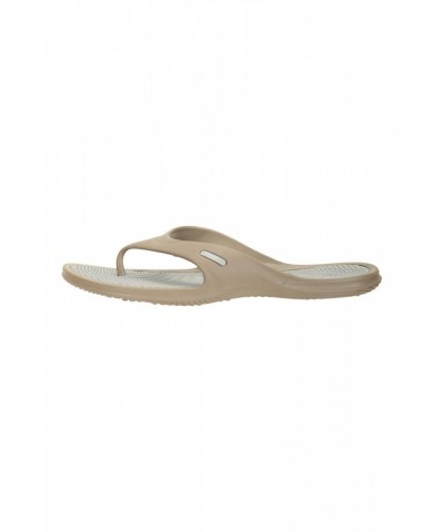 Street Womens Flip Flops Beige $10.79 Footwear