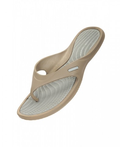 Street Womens Flip Flops Beige $10.79 Footwear