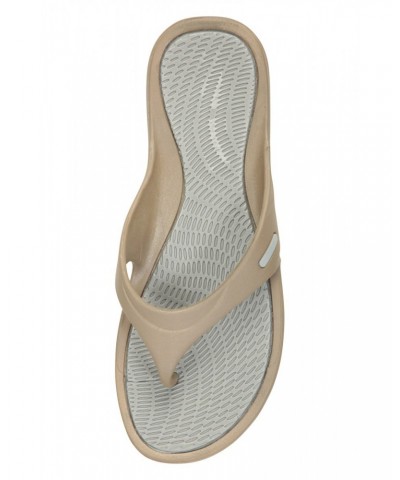 Street Womens Flip Flops Beige $10.79 Footwear