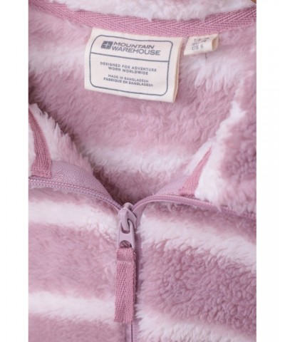 Nessy Stripe Womens Fleece Purple $17.81 Fleece