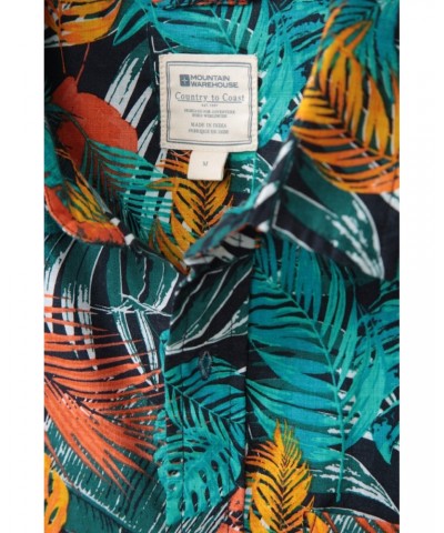 Hawaiian Short Sleeve Mens Shirt Turquoise $19.79 Tops