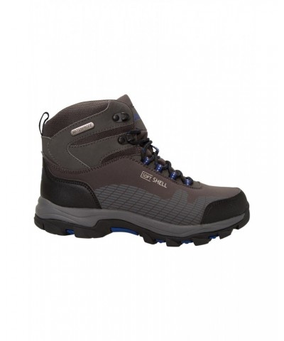 Softshell Kids Waterproof Hiking Boots Dark Grey $35.74 Footwear