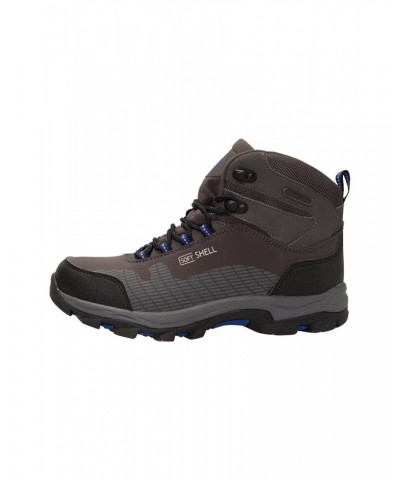 Softshell Kids Waterproof Hiking Boots Dark Grey $35.74 Footwear