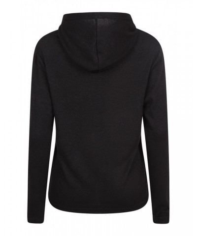 Womens Knitted Loungewear Hoodie Black $16.82 Loungewear