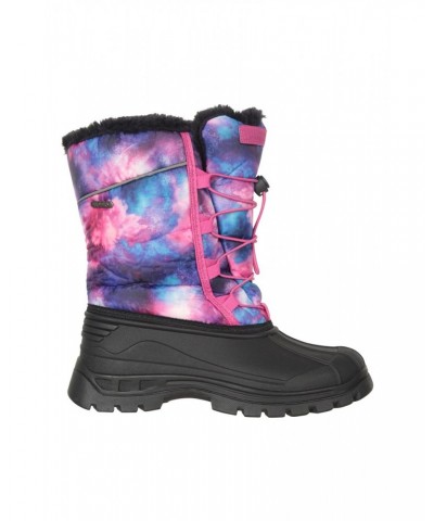 Whistler Kids Printed Adaptive Snow Boots Dark Purple $22.50 Footwear