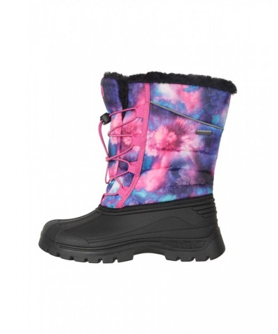 Whistler Kids Printed Adaptive Snow Boots Dark Purple $22.50 Footwear