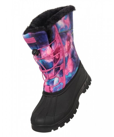 Whistler Kids Printed Adaptive Snow Boots Dark Purple $22.50 Footwear