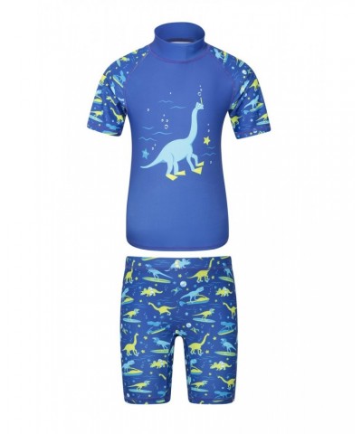 Printed Kids Rash Guard and Shorts Lime $13.24 Tops