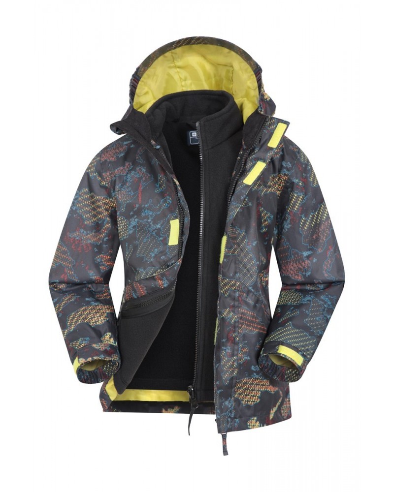 Atom Printed Waterproof 3-in-1 Kids Jacket Black $26.99 Jackets