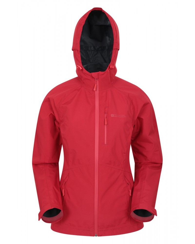 2.5 Layer Lightweight Womens Waterproof Jacket Red $47.19 Jackets