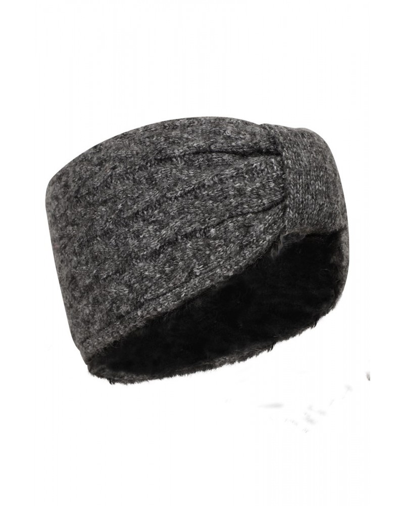 Twist Front Womens Thermal Headband Black $10.25 Accessories