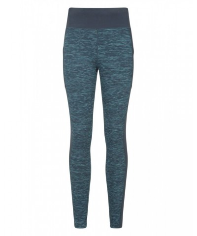 Bend and Stretch Panelled Womens Leggings Blue $13.20 Active
