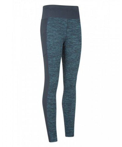 Bend and Stretch Panelled Womens Leggings Blue $13.20 Active