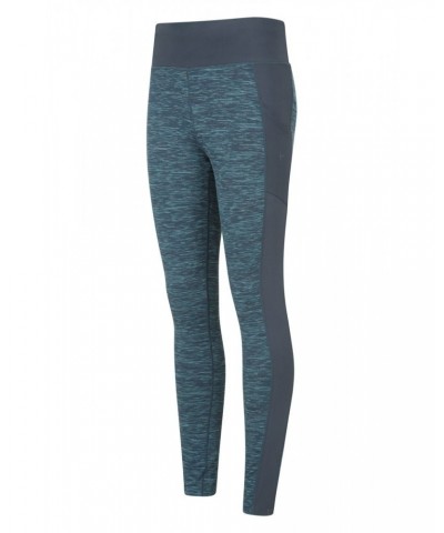 Bend and Stretch Panelled Womens Leggings Blue $13.20 Active