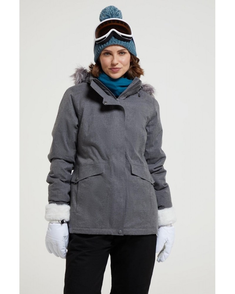 Snow II Womens Waterproof Ski Jacket Grey $45.89 Jackets