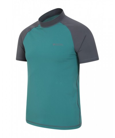 Mens UV Rash Guard Deep Teal $12.50 Swimwear