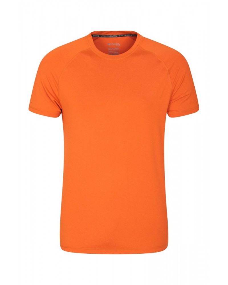 Agra Mens Melange T-Shirt Burnt Orange $15.92 Active