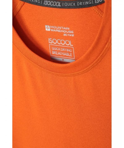 Agra Mens Melange T-Shirt Burnt Orange $15.92 Active