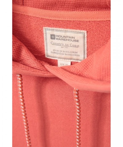 Sylvan Womens Pull Over Hoodie Coral $14.80 Tops