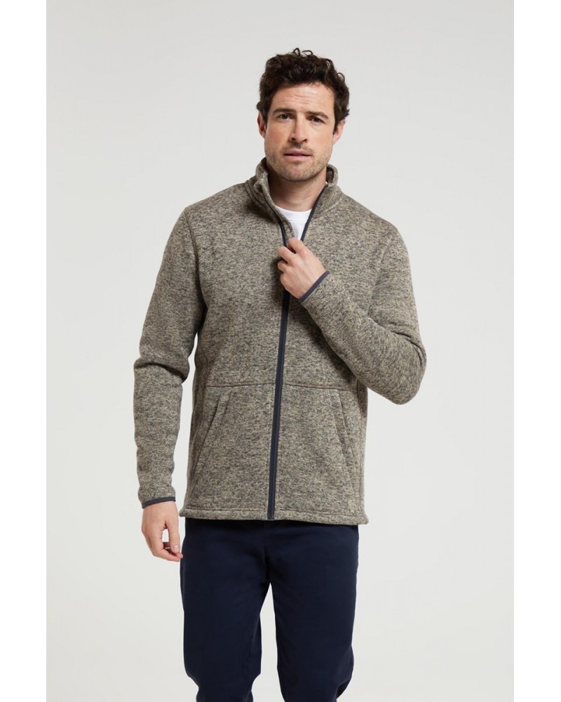 Idris III Mens Full-Zip Fleece Beige $30.20 Fleece