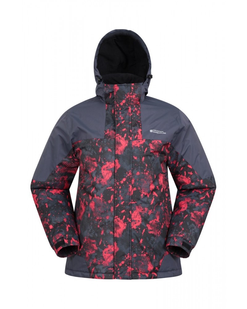 Shadow II Mens Printed Ski Jacket Dark Grey $28.60 Jackets