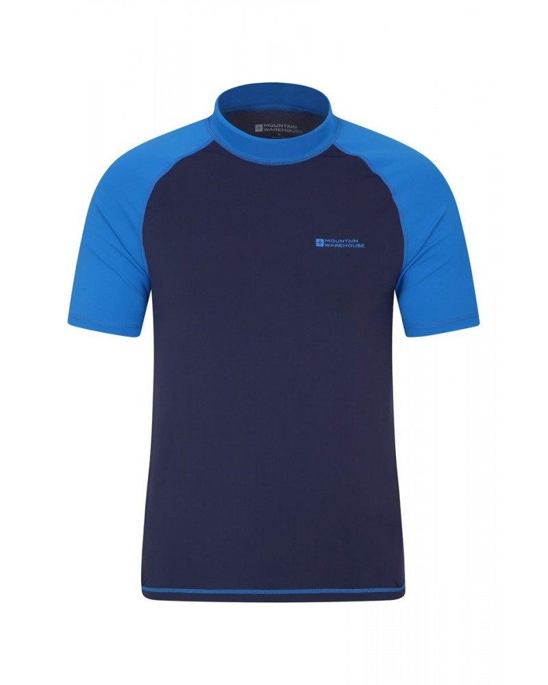 Mens UV Rash Guard Dark Blue $13.74 Swimwear