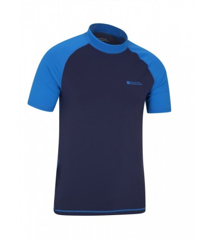 Mens UV Rash Guard Dark Blue $13.74 Swimwear