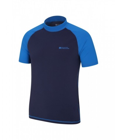 Mens UV Rash Guard Dark Blue $13.74 Swimwear