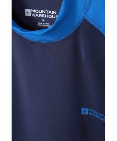 Mens UV Rash Guard Dark Blue $13.74 Swimwear