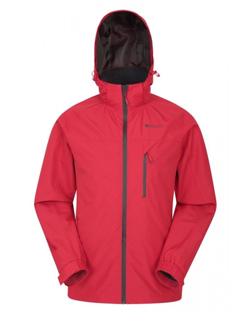 Stride Extreme Stretch Panel Mens Waterproof Jacket Red $32.90 Jackets