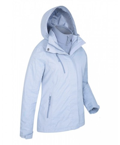 Bracken Melange Womens 3 in 1 Jacket Pale Blue $44.00 Jackets