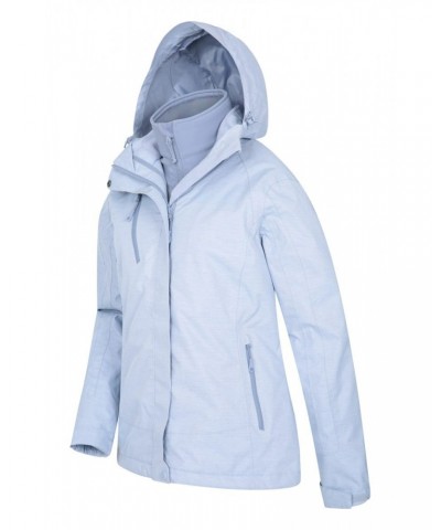 Bracken Melange Womens 3 in 1 Jacket Pale Blue $44.00 Jackets