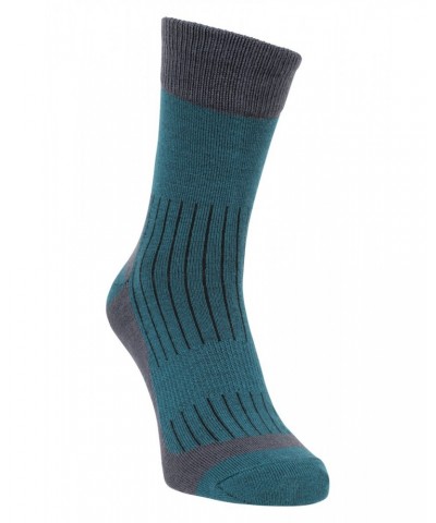 Mens Merino Mid-Calf Socks Teal $10.39 Thermals