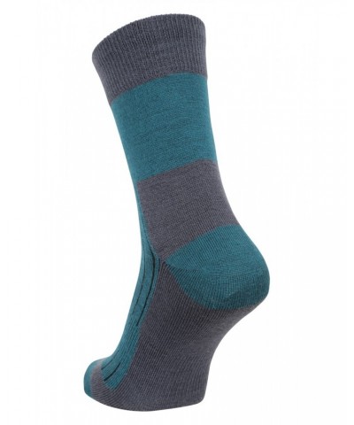 Mens Merino Mid-Calf Socks Teal $10.39 Thermals