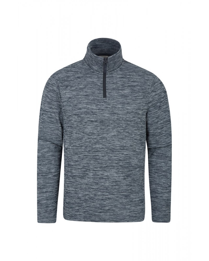 Idris Textured Mens Fleece Navy $17.39 Fleece