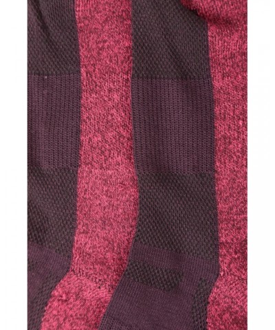 IsoCool Womens Trekker Quarter Length Socks Burgundy $10.99 Accessories