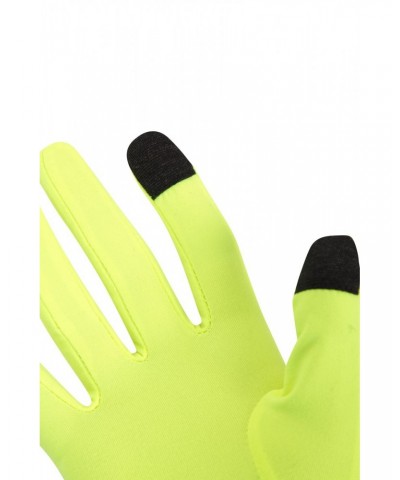 Mens Polygiene Touchscreen Running Gloves Lime $10.19 Accessories