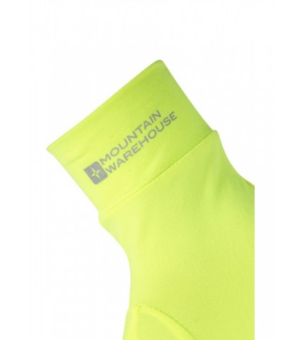 Mens Polygiene Touchscreen Running Gloves Lime $10.19 Accessories