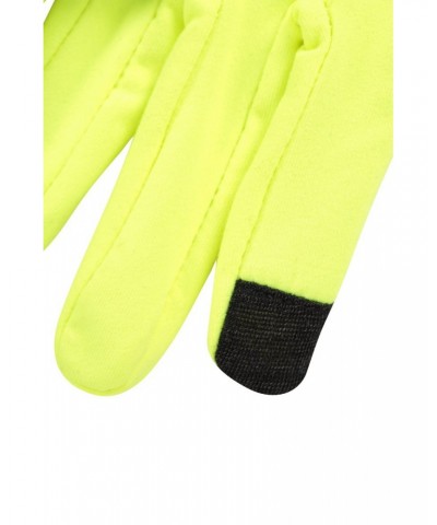 Mens Polygiene Touchscreen Running Gloves Lime $10.19 Accessories