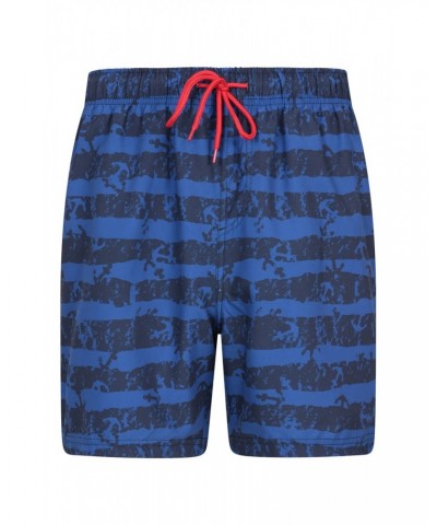 Aruba Printed Mens Swim Shorts Navy $14.49 Pants