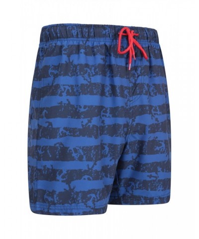 Aruba Printed Mens Swim Shorts Navy $14.49 Pants