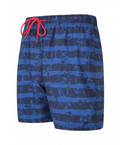 Aruba Printed Mens Swim Shorts Navy $14.49 Pants