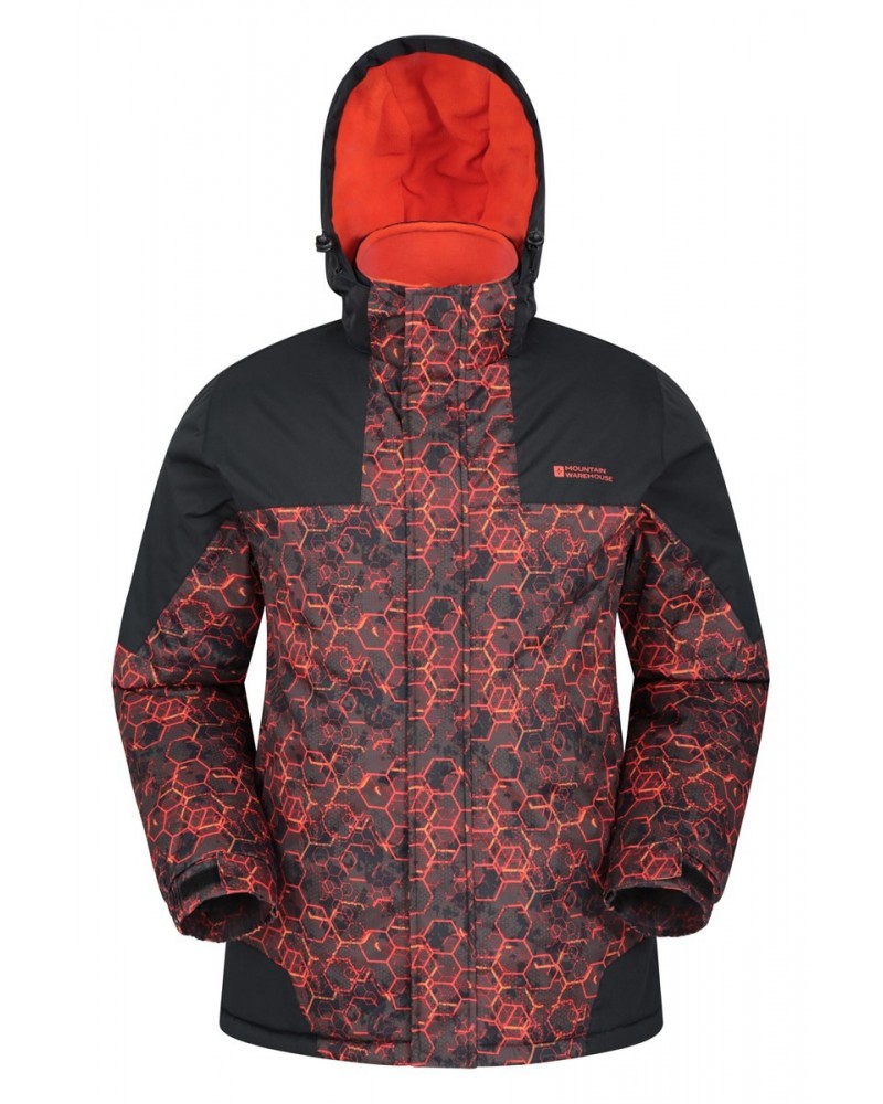 Shadow Mens Printed Ski Jacket Orange $27.50 Jackets