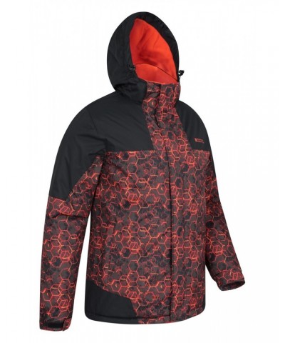 Shadow Mens Printed Ski Jacket Orange $27.50 Jackets