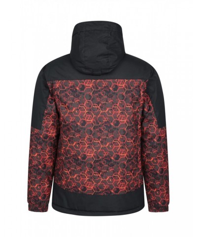 Shadow Mens Printed Ski Jacket Orange $27.50 Jackets