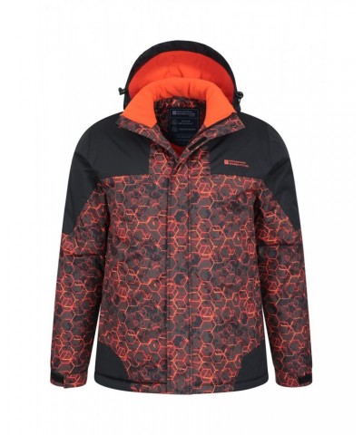 Shadow Mens Printed Ski Jacket Orange $27.50 Jackets