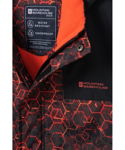 Shadow Mens Printed Ski Jacket Orange $27.50 Jackets