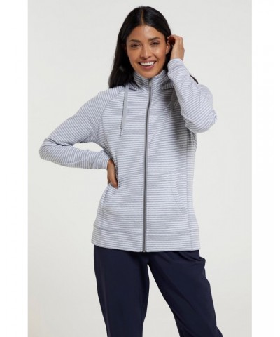 Woolamai Womens Full-Zip Hoodie Grey $22.26 Tops