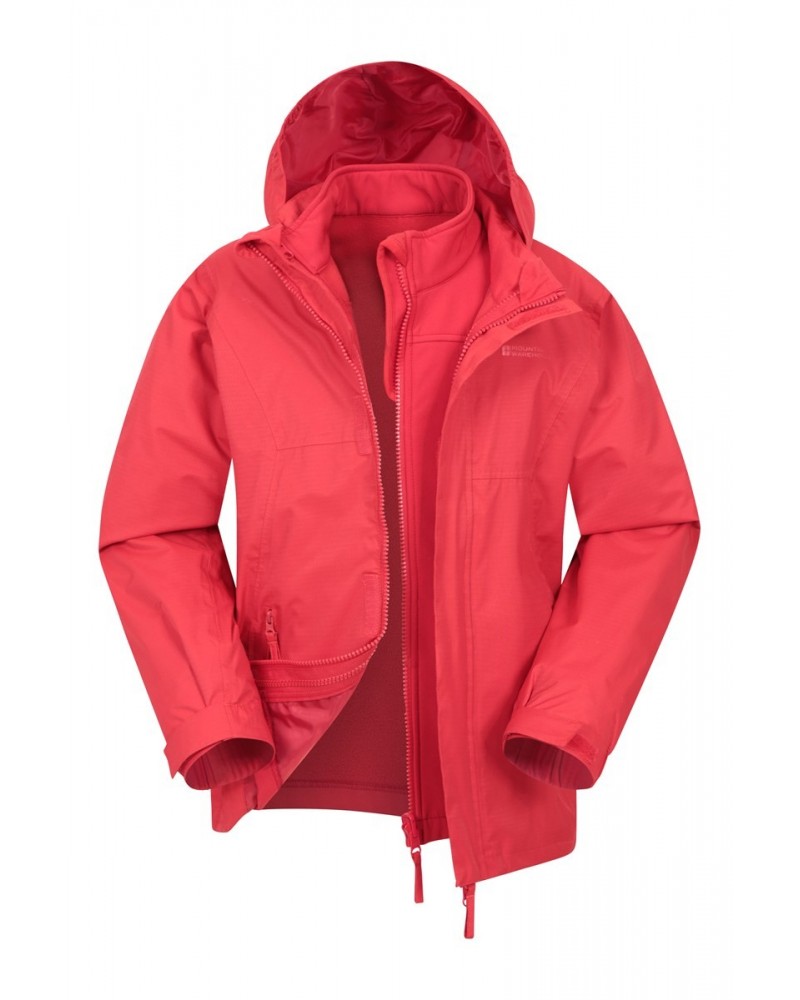 Bracken Extreme 3 in 1 Kids Waterproof Jacket Red $38.40 Jackets